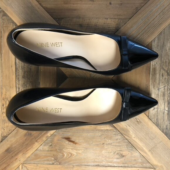 Nine West Black Heel with Patent Leather Toe - Picture 5 of 7